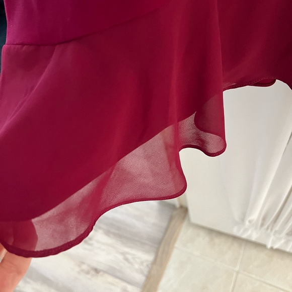 Beautiful, sleeveless Cranberry colored dress. Size 16 ￼ - Picture 4 of 5